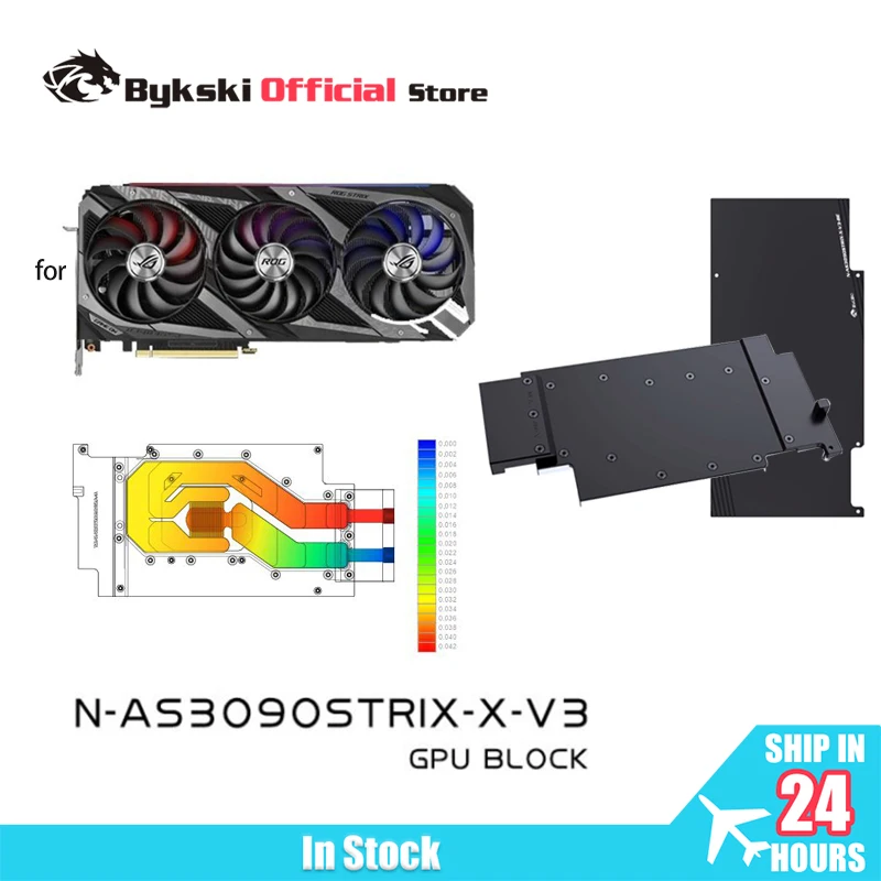 

Блок графического процессора Bykski N-AS3090STRIX-X-V3 для видеокарты ASUS RTX 3090/3080 Strix с водяным охлаждением, интеллект AI, глубокое обучение