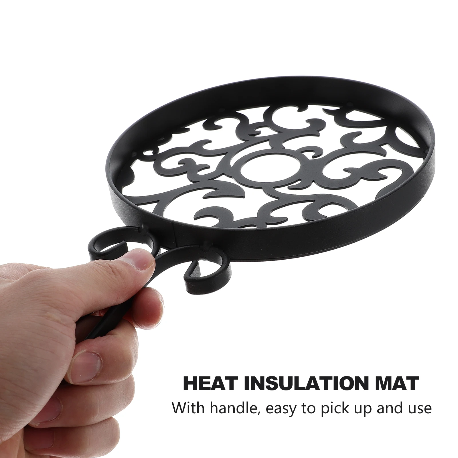 

Wrought Iron Dining Table Mat Heat Resistant Hot Pads for Household Pot Holders Rustic Decor