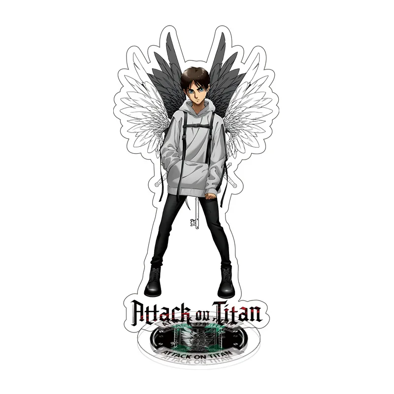 Anime Attack on Titan Figure Standing Sign Double Sided Acrylic Stand Model Plate Shingeki no Kyojin Desk Decor Gifts for Friend
