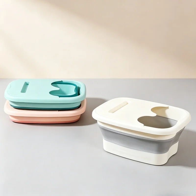 Collapsible Foot Soaking Bucket Portable Space Saving Foot Bath Tub for Household Spa Pedicure Daily Foot Relaxation