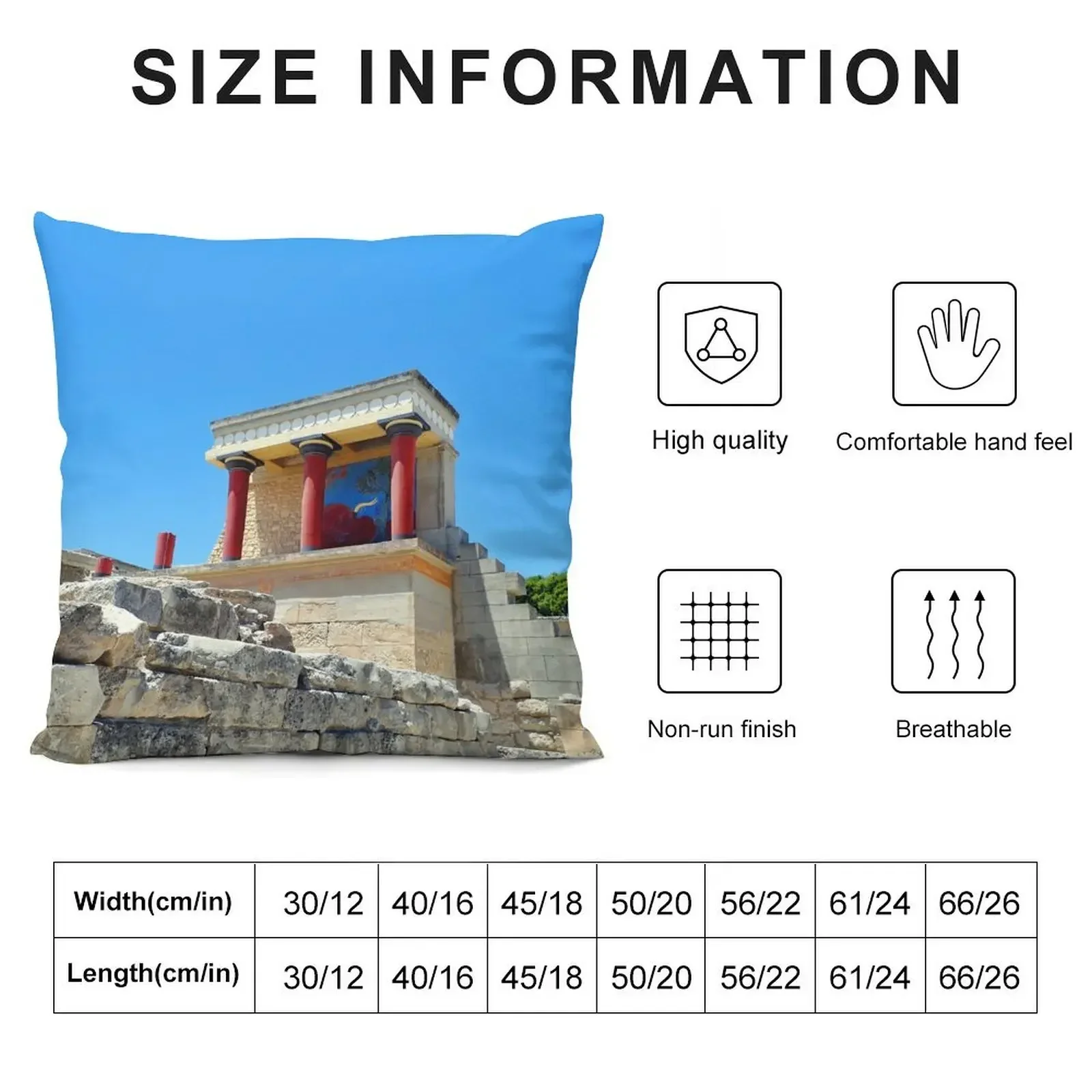 Archaeological site of Knossos. Minoan Palace. Crete. Throw Pillow christmas cushions covers Plaid Sofa pillow