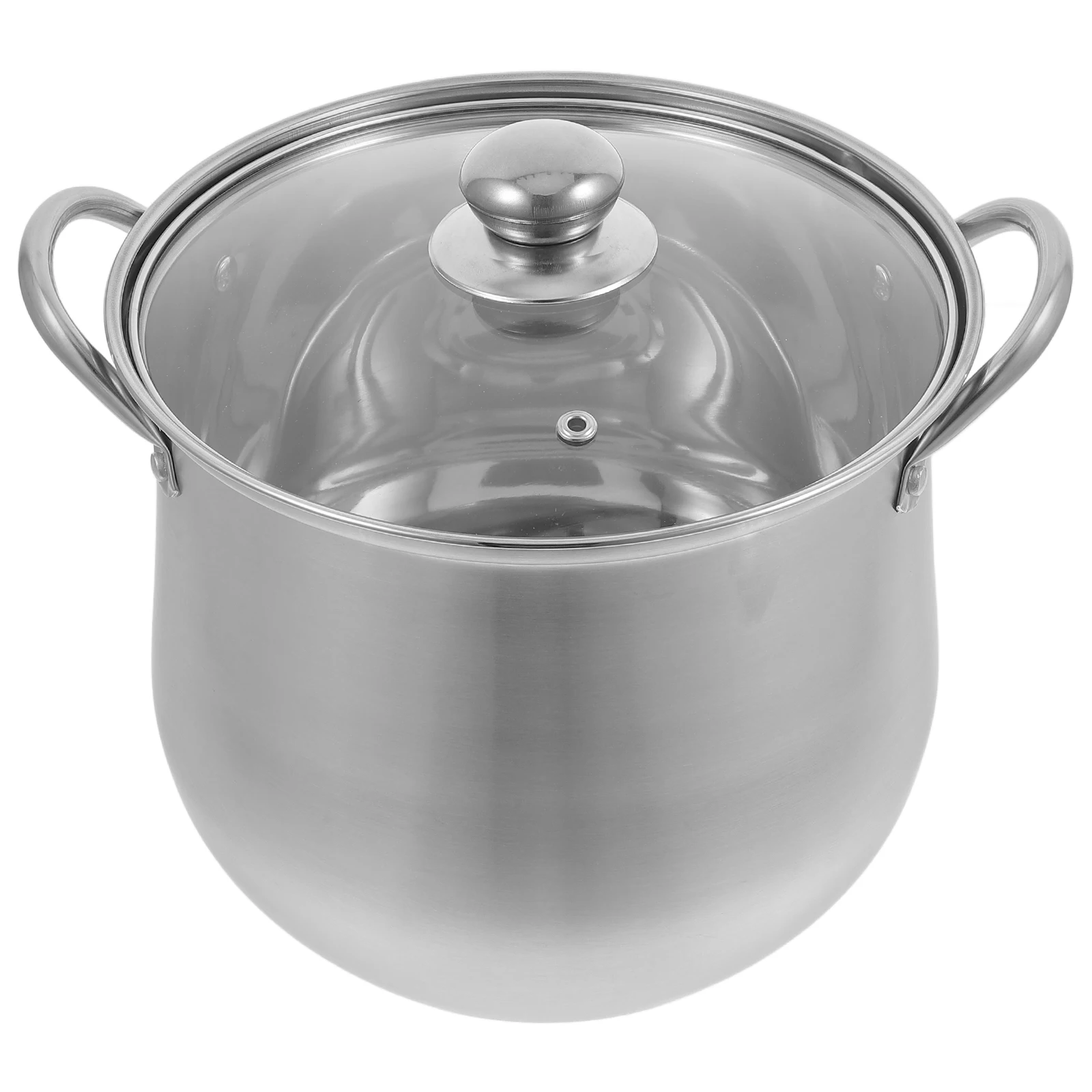 

Stainless Steel Stockpot Small Cooking With Double Handles Multiuse For Soup Noodles Hot Kitchen Ramen Pot Easy Clean Reusable