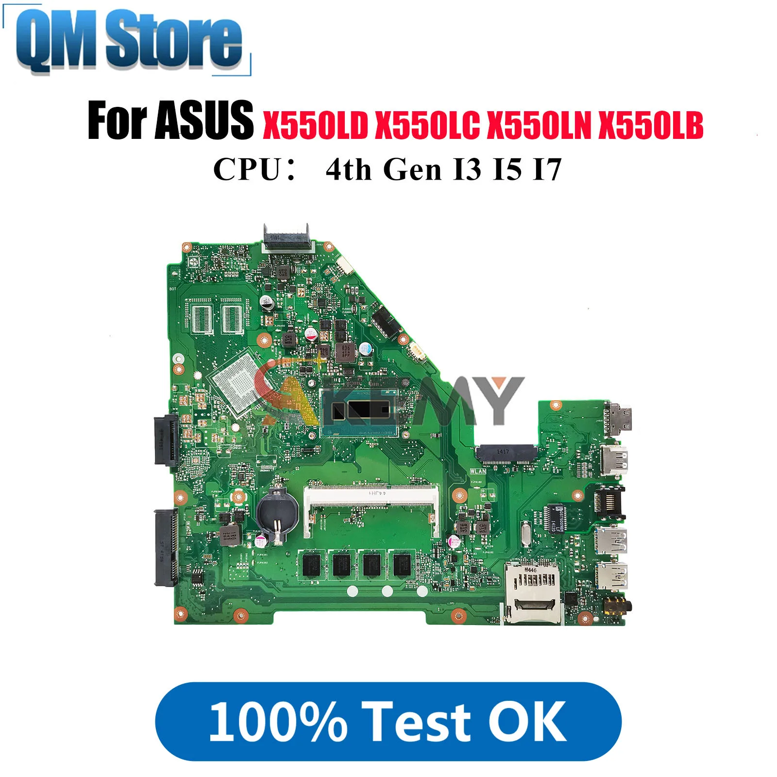 

Материнская плата для ноутбука X550LA ASUS VivoBook Y581L X552L X550L X550LD X550LN X550LC X550LB R510L с процессором I3 I5 I7 stk