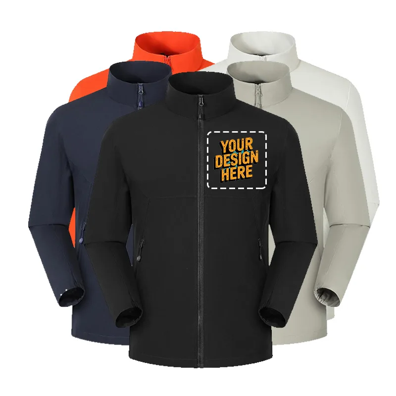 

Легкая водонепроницаемая ветровка с бесплатным логотипом — компактная куртка 540 г, эластичная ткань 150D с антистатической подкладкой для путешествий