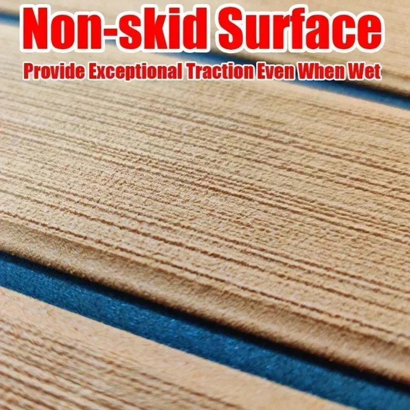 450x2400x5mm EVA Foam Decking Faux Teak Boat Mat Brown Deck Sheet Yacht Flooring Anti Skid Mat Self Adhesive Vehicle Pad