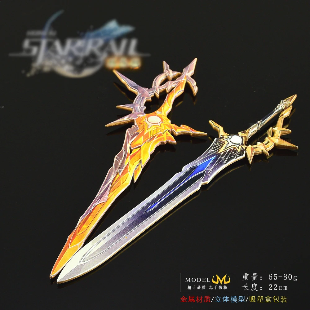Estrela cúpula jogo armas periféricas modelo espada branca 22cm phainon jogo espada de metal brinquedo anime cosplay adereços coleção decoração casa