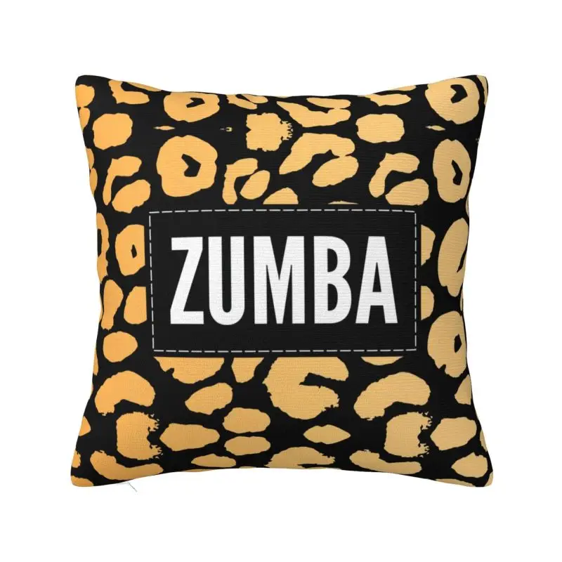 Custom Zumbas Dance Leopard Pattern Cushion Covers Velvet Modern Pillows