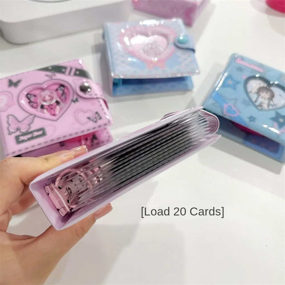 New Sweet Lace Denim Style Card Album PVC 3 Inch Idol Card Collect Book Mini Loose leaf detachable Postcard Book