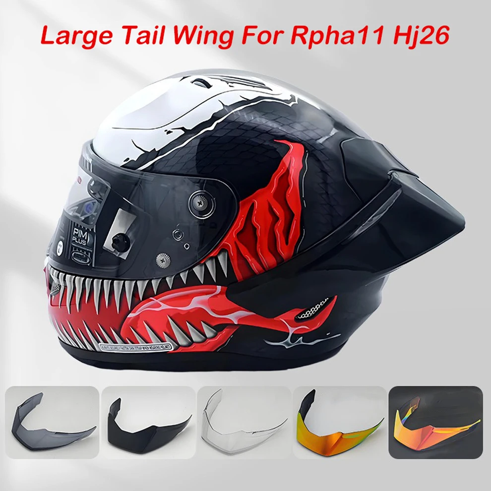 For HJC RPHA 11 Motorcycle Rear helmet spoiler case Helmet Decoration Accessories Carbon-look Large Rear Trim For HJC Rpha11