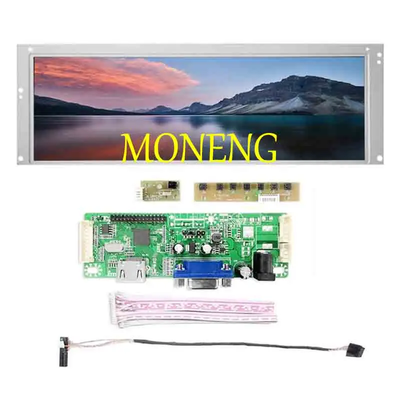 

Original 14.9inch LTA149B780F 1280X390 LCD Screen with HDMI DVI VGA LCD Board for Arcade LCD Marquee/ Pinball DMD/Car Display