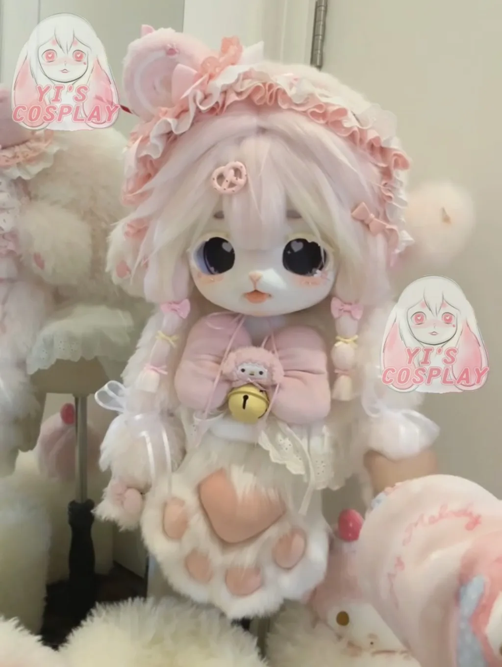 

Yis cosplay Custom Furry head Kigurumi Head Cosplay Kemono Fursuit Handmade Headsets Beast Customized Fursuit Kemono Head