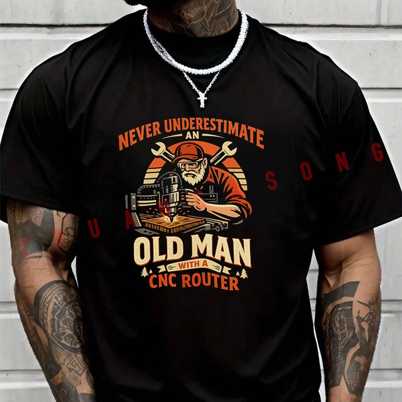 

Мужская и женская летняя футболка с забавным принтом для любителей деревообработки, свободная повседневная базовая футболка с коротким рукавом, круглый вырез, унисекс топы