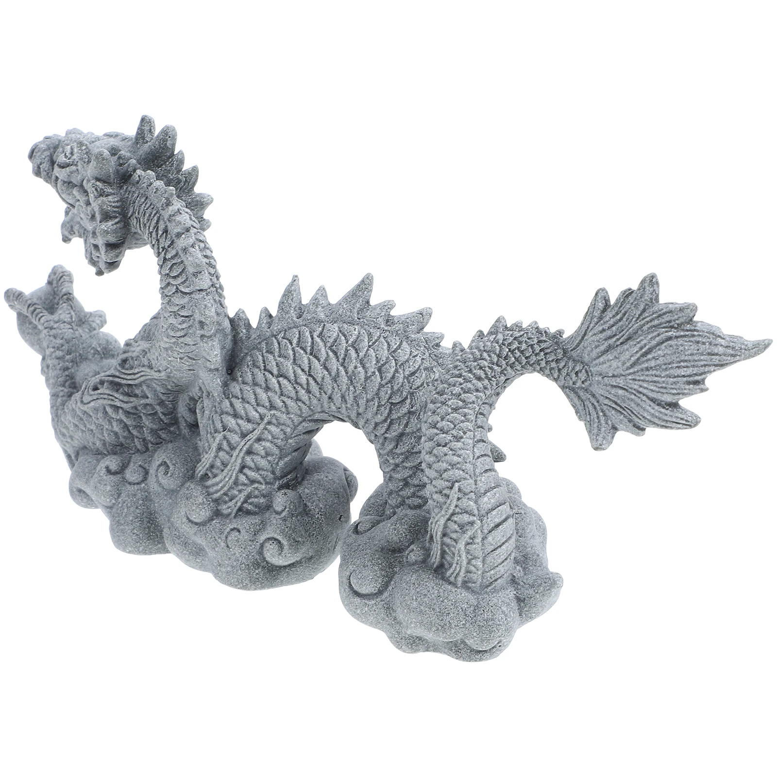 

Simulated Dragon Statue Home Decor Figurine Cool Stuff Chinese Decorations Desktop Aquarium Small Size Smooth Surface Sandstone