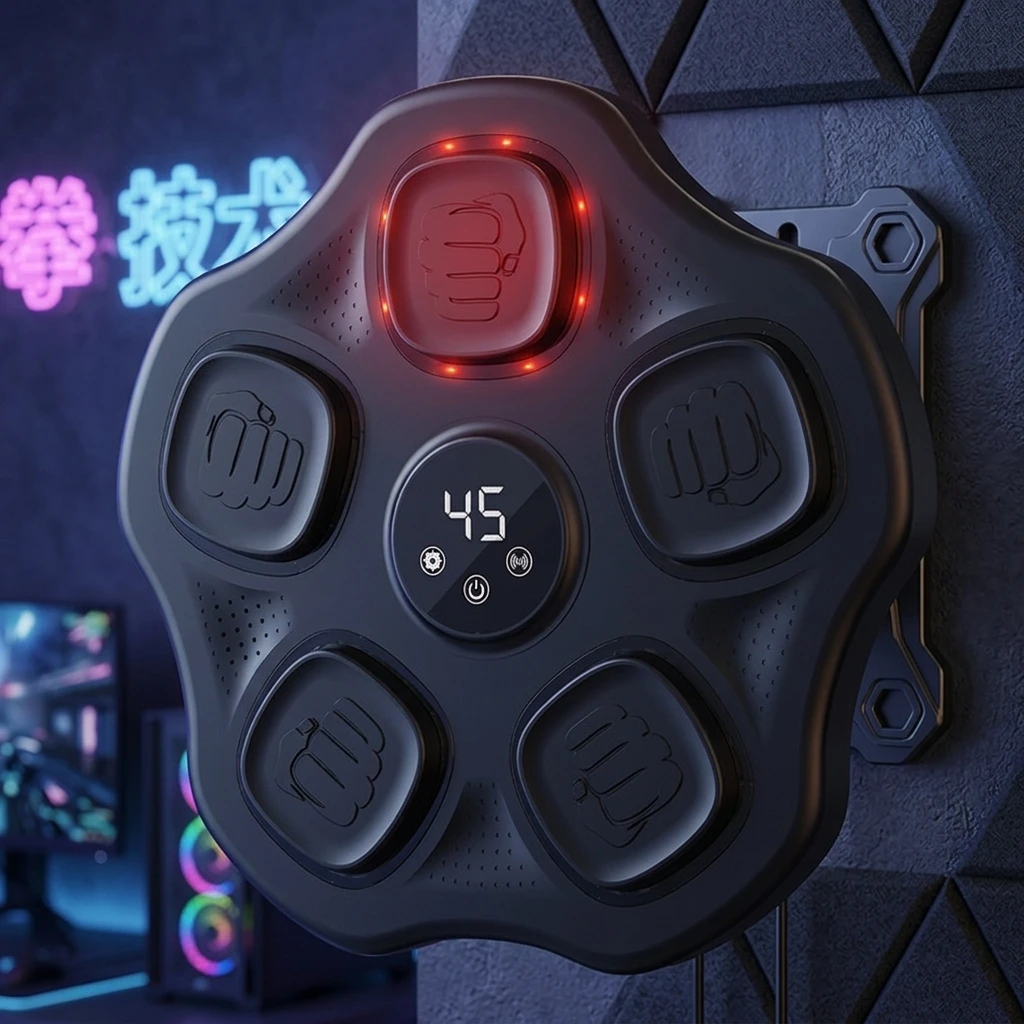 Factory Price Smart Music Boxing Machine Interactive Punching Wall Mounted Electronic Boxing Trainer Target