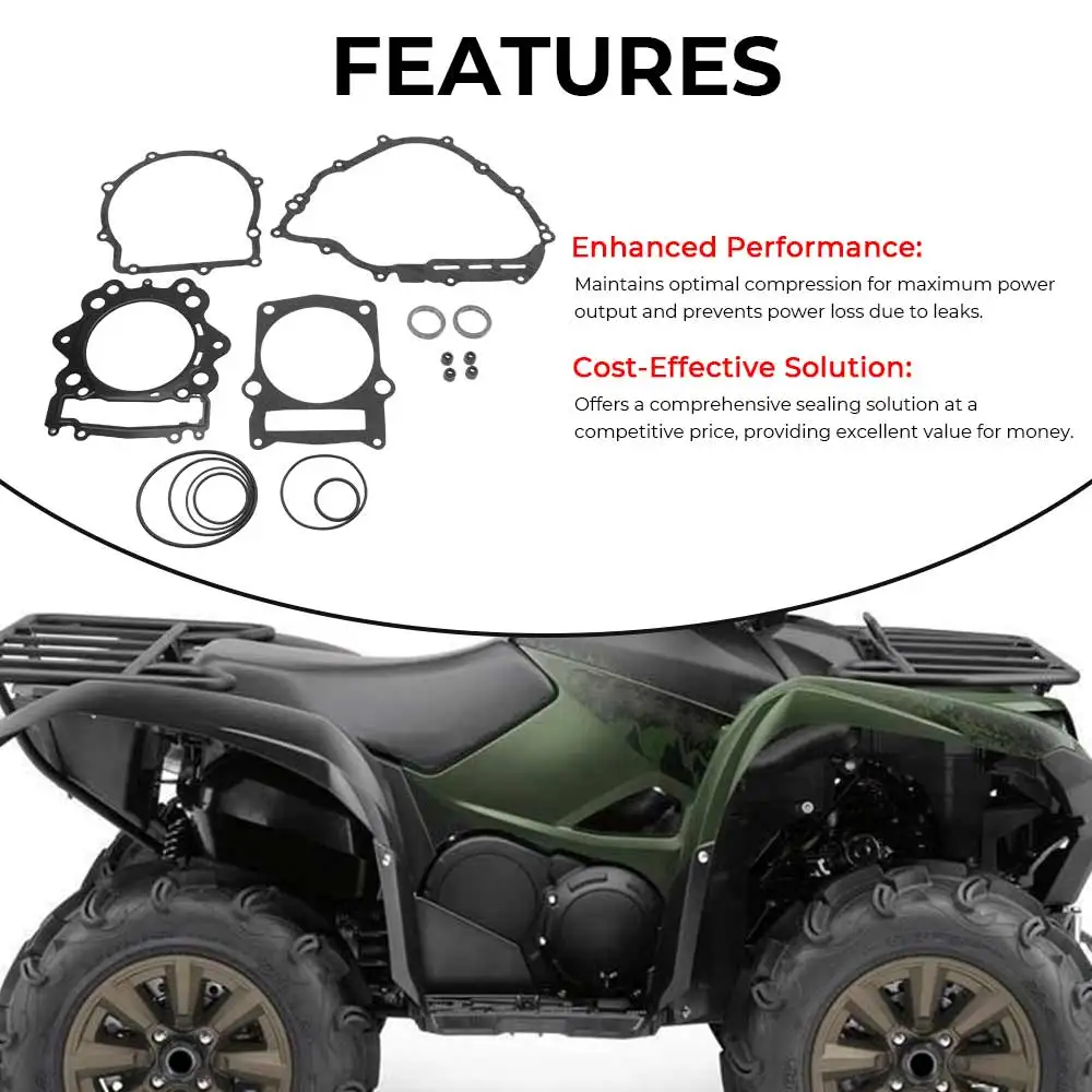 For Yamaha Rhino 700 YXR700F 4x4 FI 2008-2009 2011-2013 Motorcycle Accessory 1 Set ATV Engine Gasket Kit Top & Bottom End Set