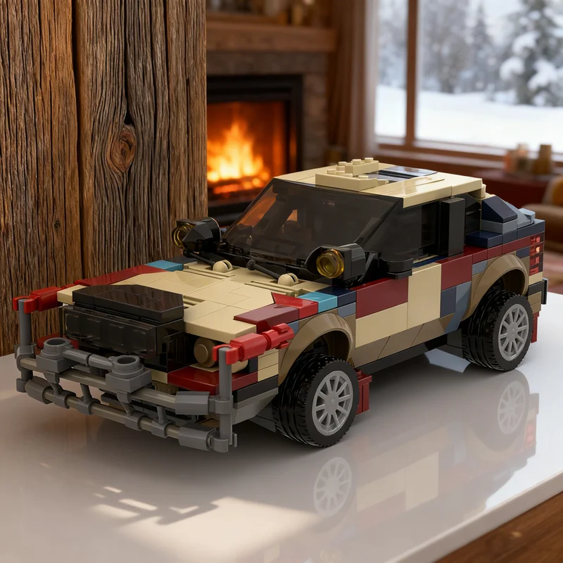445pcs MOC Lancia Delta Safari Lite 8V Class Racing Series Model Building Blocks Module Diorama Figure Ship Robot Kit Toy Gift