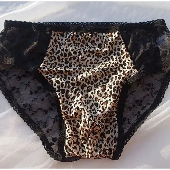Man's Leopard Lace Sexy Briefs Private FKK Party Costumes DJ Club Bar Harajuku BF Gift - Image 2