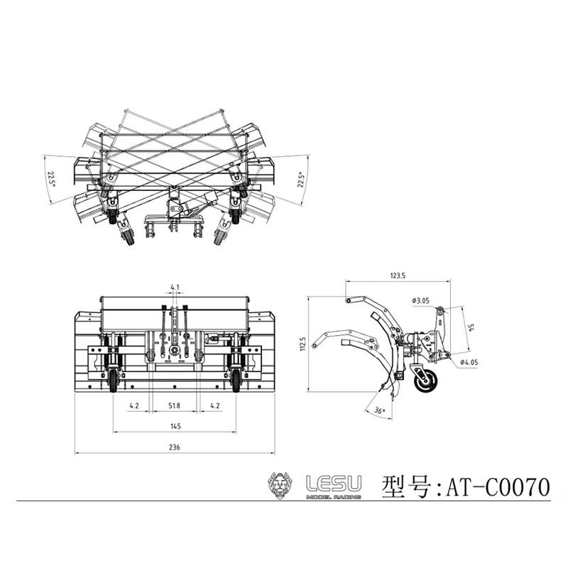 RC 1/14 Metal Front Bumper Coupler for TAMIYA Hydraulic Excavator Loader Dump Truck for SCANIA MAN VOLVO Tripper Truck DIY Parts