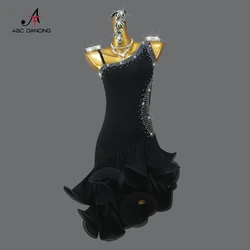 Latin Dance Suit Line Wear Tops Women Female Clothing Competition Dress Ball Girls Skirts Samba Practice Prom Costume Customized