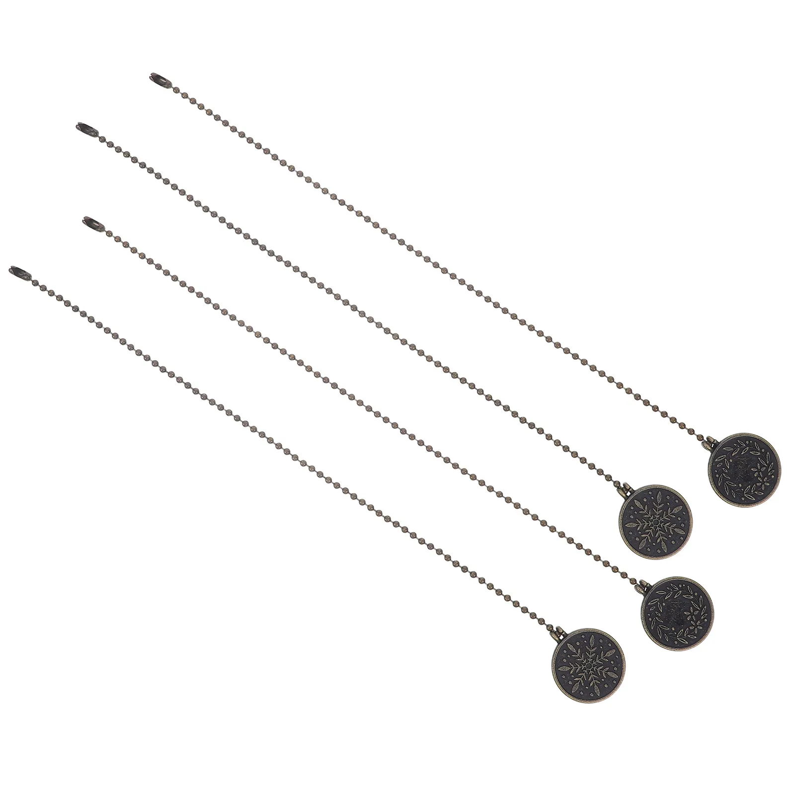 Ceiling Fan Pull Chain Extension 13 Inch Metal Decorative Chains for Ceiling Lights and Fans (2 Pairs)