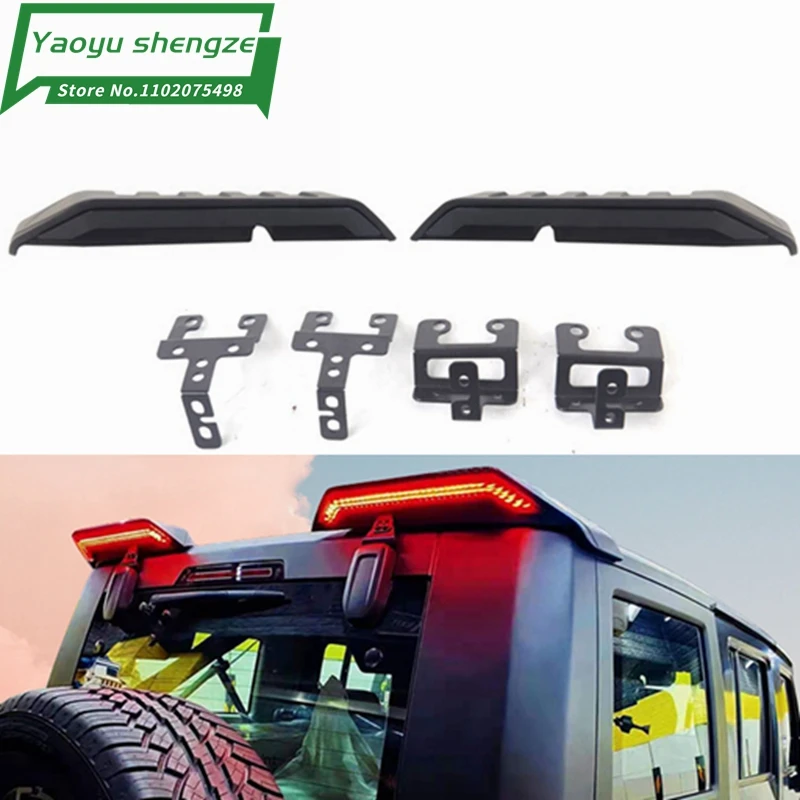 LED Rear Trunk Spoiler Tail Light for Jeep Wrangler JK 2007-2018 Reversing Driving Brake Lamp with Turn Signal