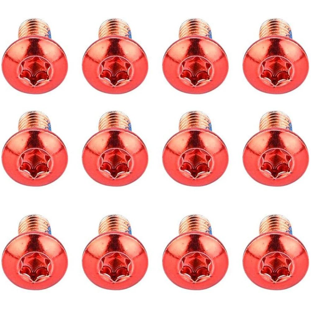 

Titanium Steel Pad Screws Durable Bicycle Brake Fixing Screws For Mountain Bike E-Bike Hybrid Disc Brake Bolts Red