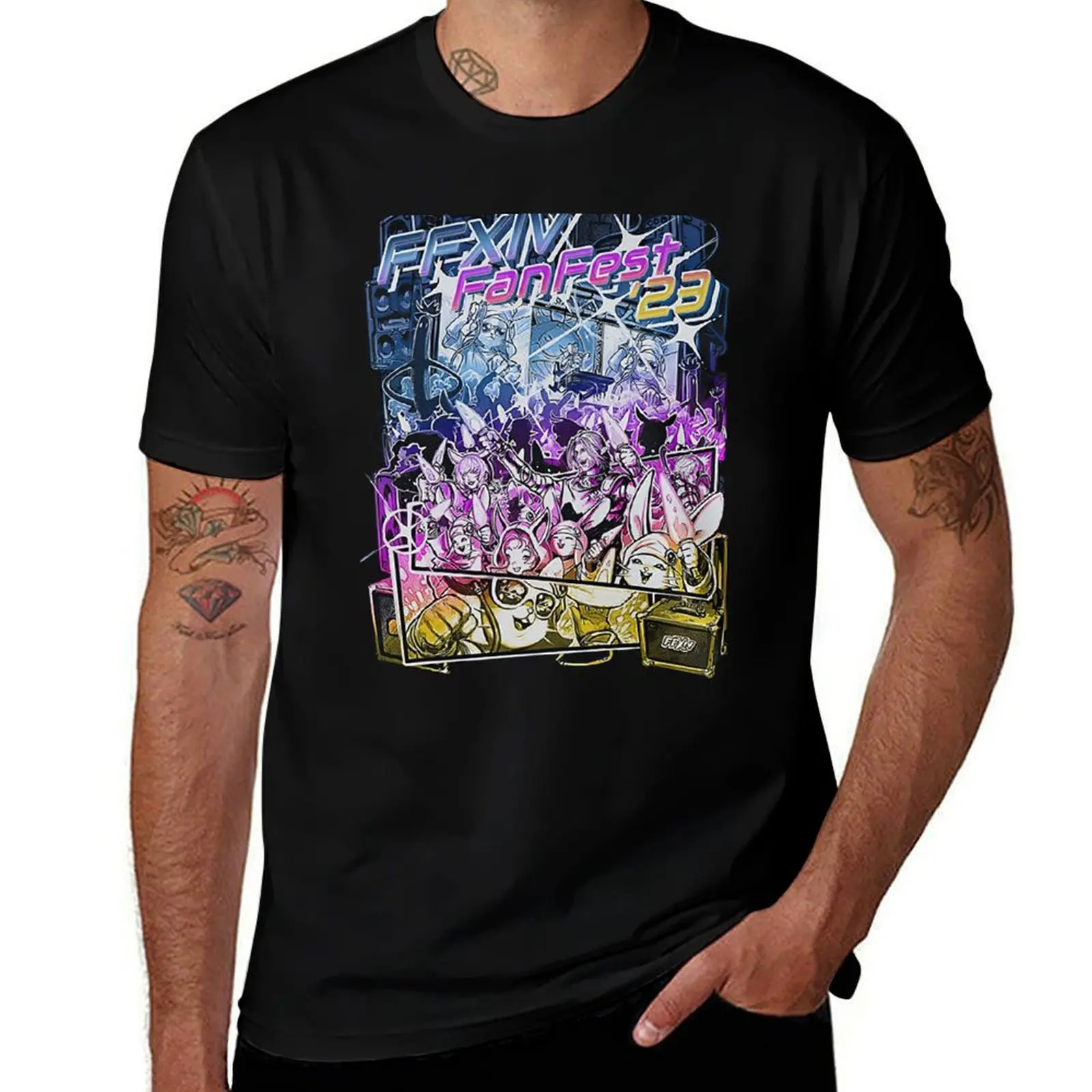 

Ffxiv Fan Fest T-Shirt blanks vintage clothes graphics tee shirts for men