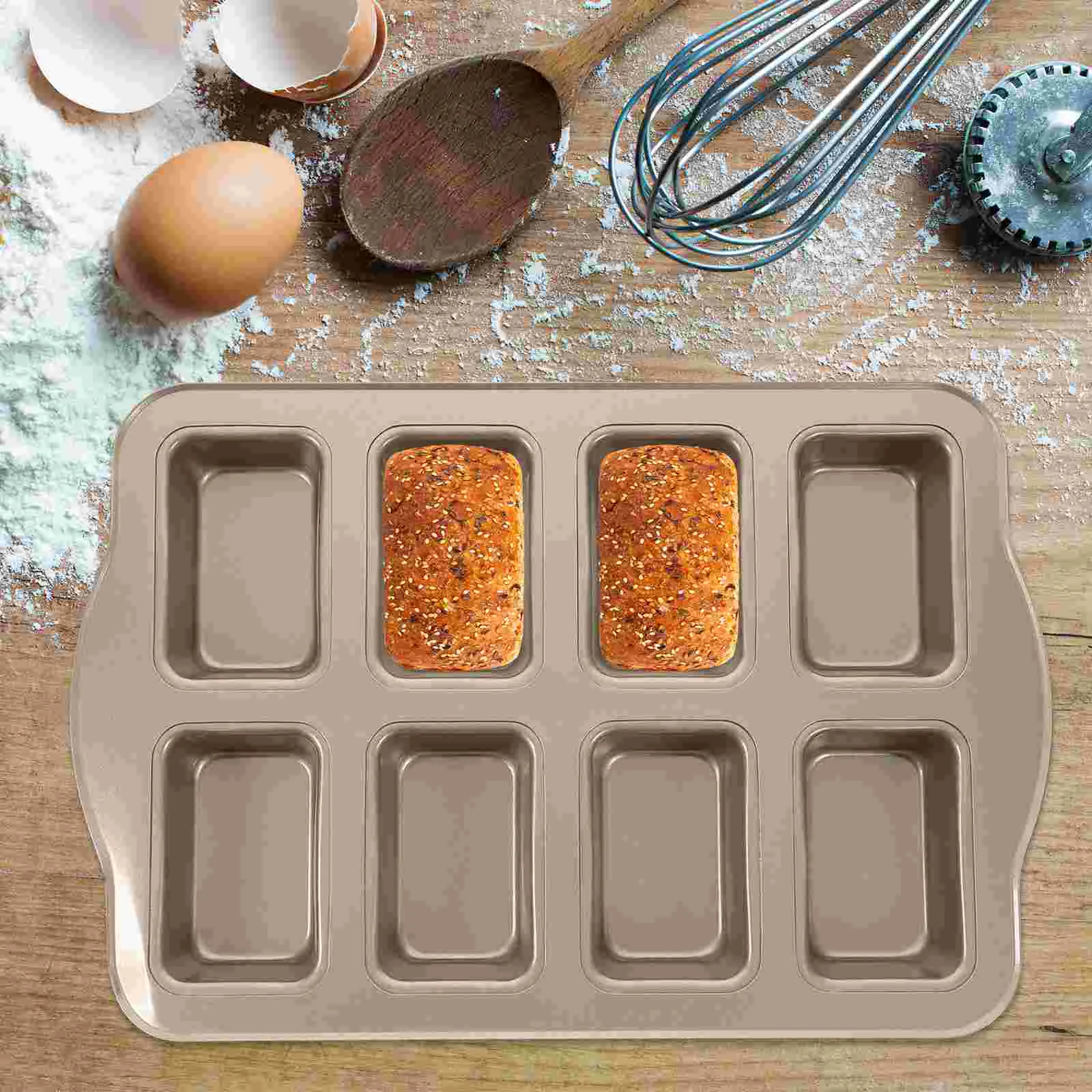 

Cake Mold Mini Loaf Pan Square Baking Small Roasting Pans for Bread Tins Dish Nonstick Frying