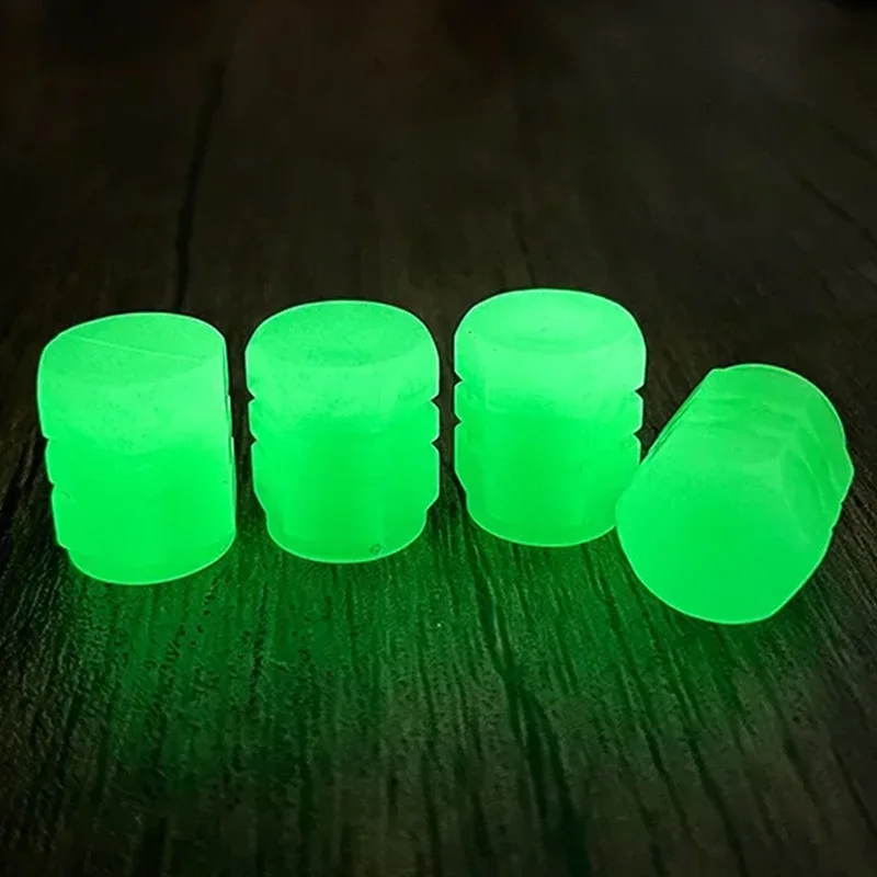 Luminous Valve Caps Fluorescent Night Car Tire Valve Caps Motorcycle Bike Glowing Decor Wheel Nozzles Tyre Cap Car Accessories view 3