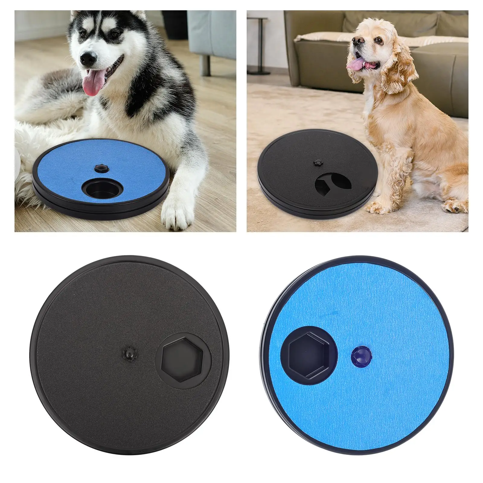 Dog Nail File Toy Scratch Pad for Nails Grinding Slow Feeder Combo with 6 Treat Compartments Anti Slip Design for Indoor Puppy