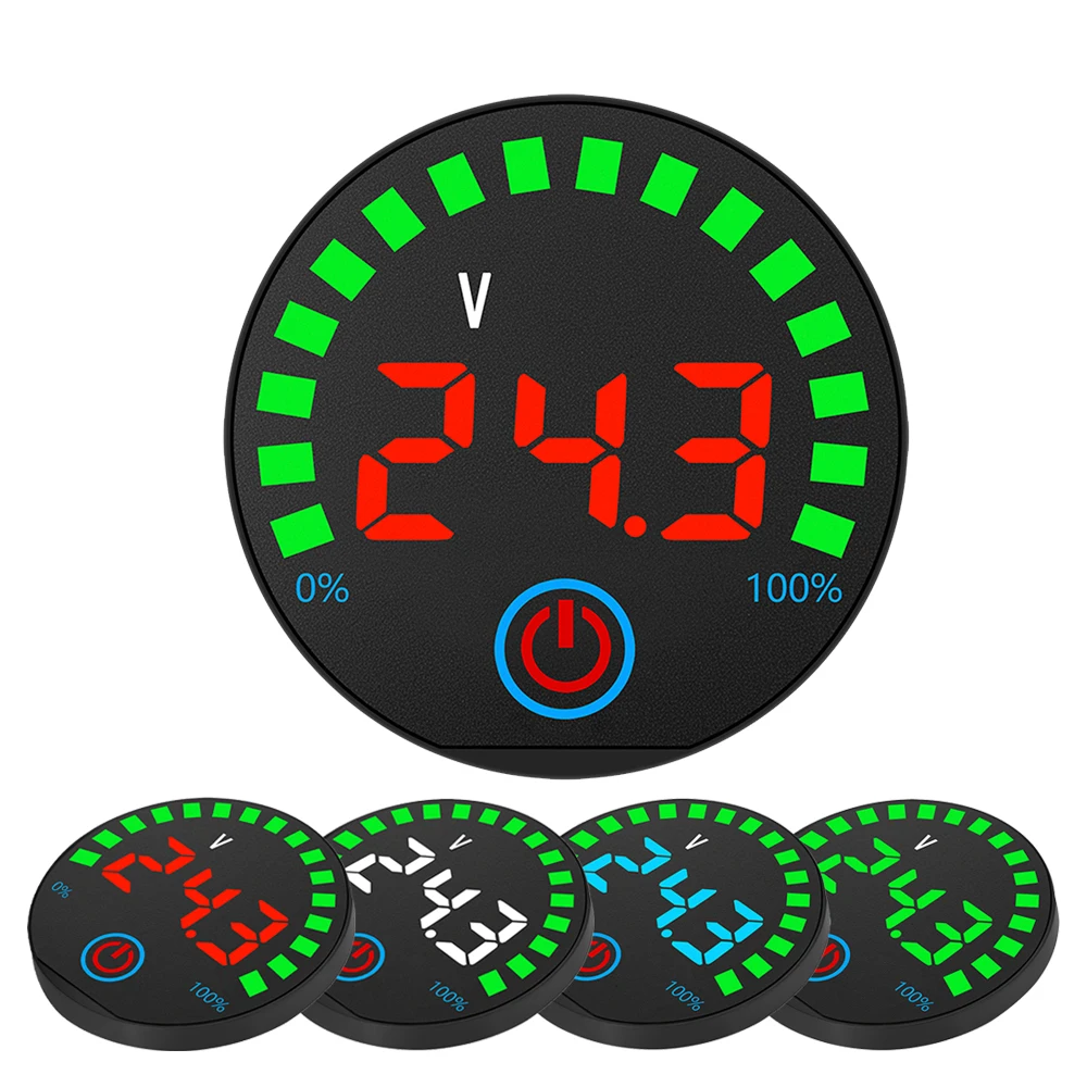 Mini Battery Level Indicator Voltage Meter Power Charge Indicator Acid/Lithium Battery Charge Indicator Module 12V/24V/36V/48V