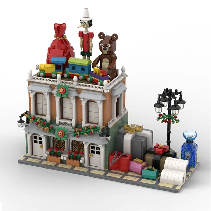 christmas theme holiday season house bricks santa xmas cottage blocks weihnachten navidad winter village church moc building set