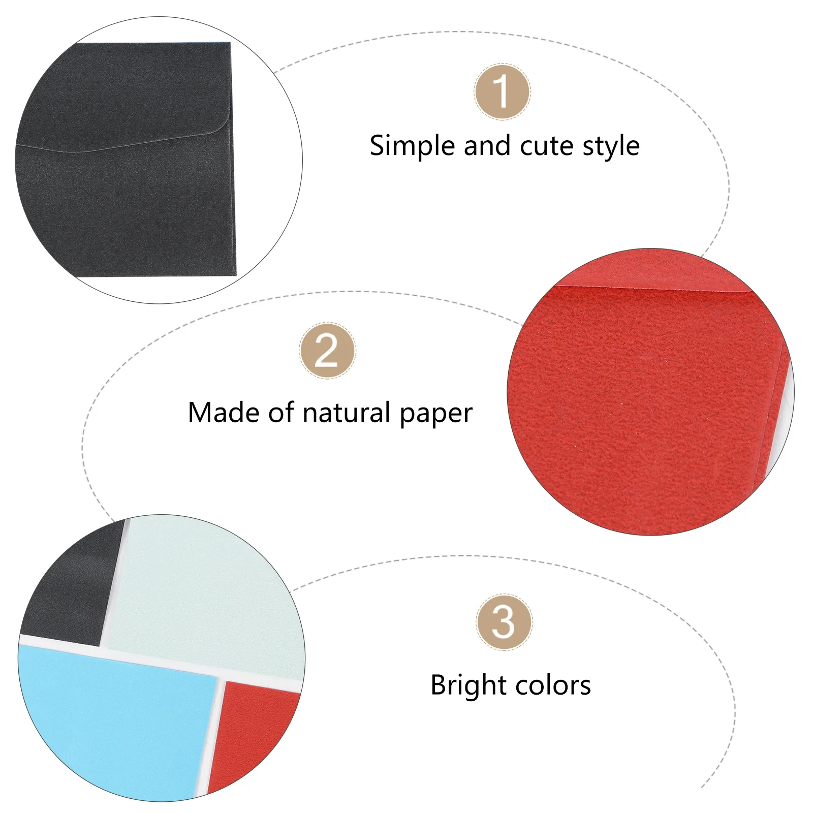 

100Pcs Blank Mini Envelopes Natural Paper Solid Color Simple Envelope for Gift Cards Wedding Invitations Business Stationery