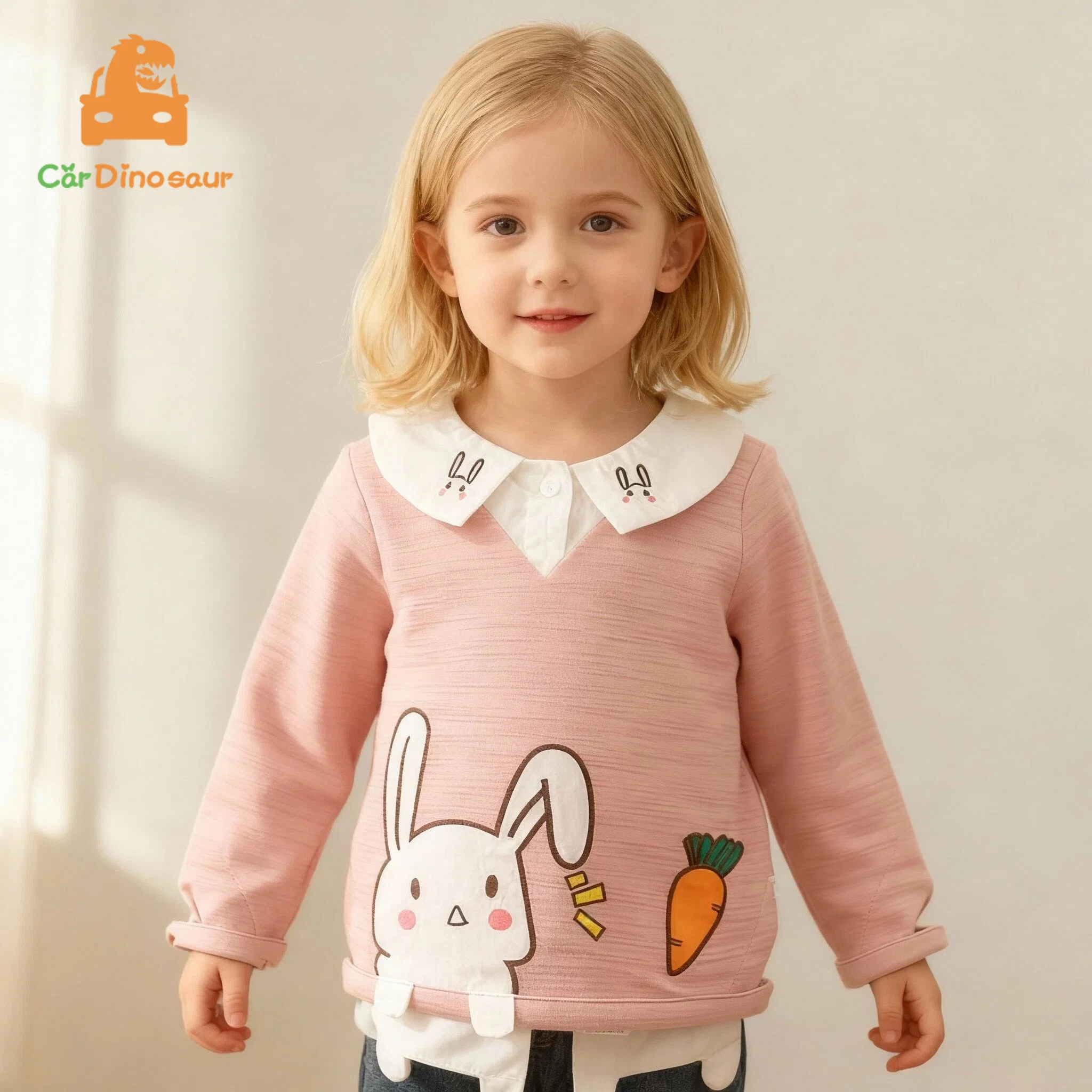 

Spring Autumn 3 4 5 6 8 10 Years Children Long Sleeve Cute Patchwork Cartoon Print Embroidery Baby School Kids Girl Sweatshirt