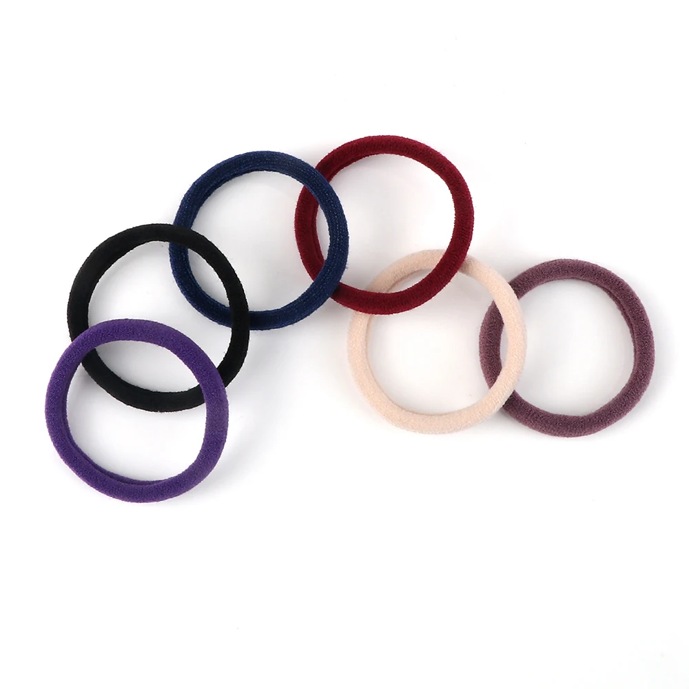20–100 Stück schwarz grau große Haarbänder für Frauen, nahtloser Pferdeschwanz, modisch, reine bunte Gummibänder, Haarring, Mädchen-Haar-Accessoire – Detail 9