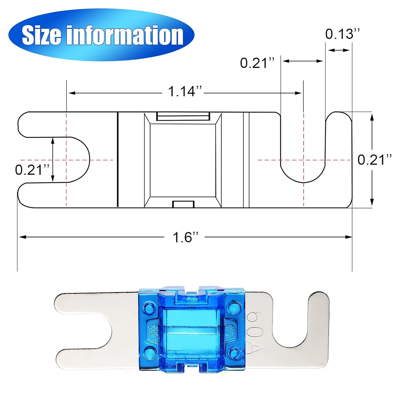 Mini ANL Car Fuses Mini Car Stereo Audio AFS Fuse 30A, 40A, 60A, 80A, 100A  Auto Fuse Fuses