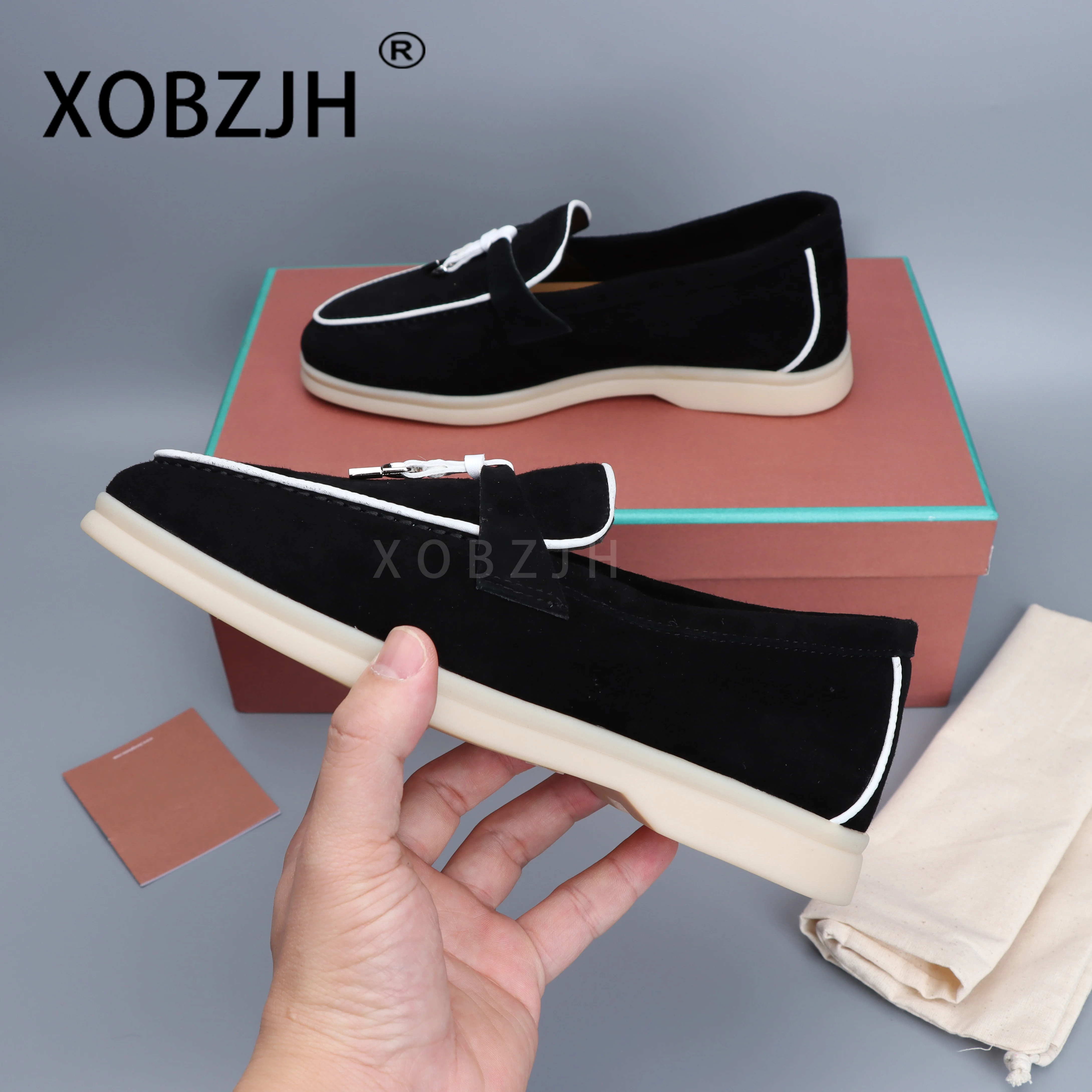 Women Loafers Summer Walk Shoes Moccasines Suede Spring Autumn Fashion Causal Leather Metal Pendant Flat free shippiing Shoes