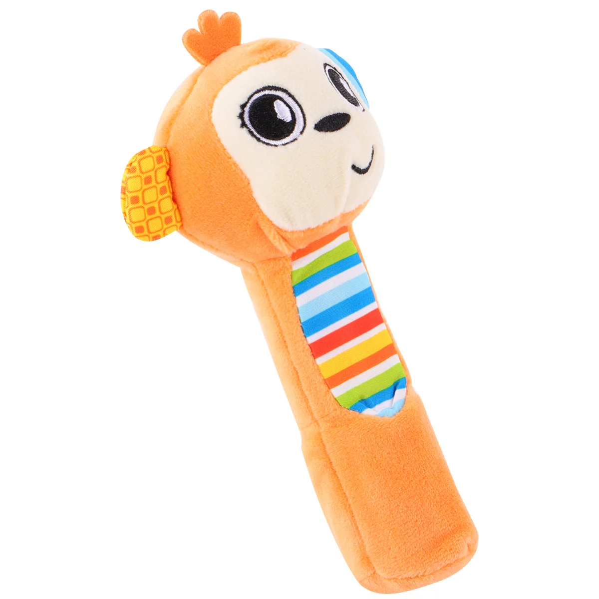 Sonajero de mano para bebé, sonajero de percusión con sonido de animales de dibujos animados, Color brillante, tamaño Mini, sonajero relleno fácil de jugar, 1 Uds.