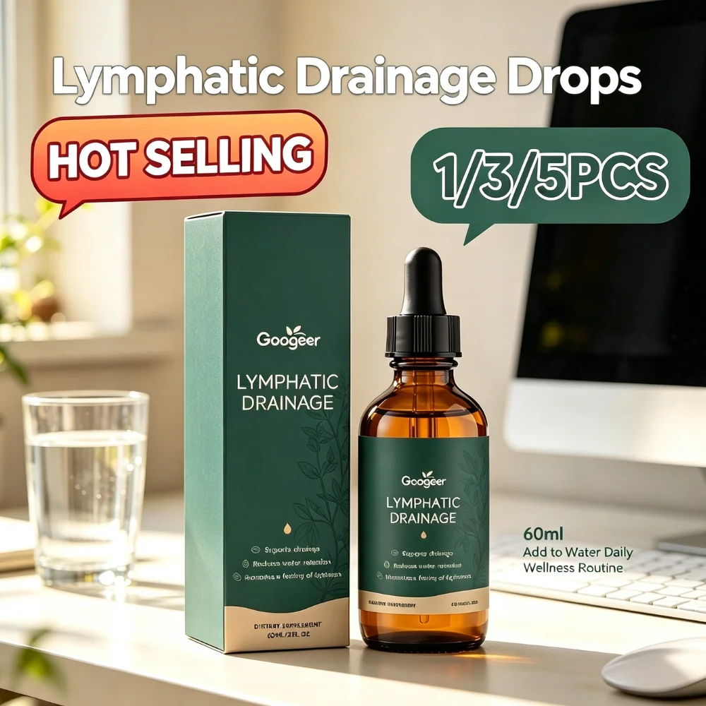 Natural Liquid Wellness Drops 60ml Portable Water Balance Support Formula with Glass Dropper for Office Travel Daily Routine