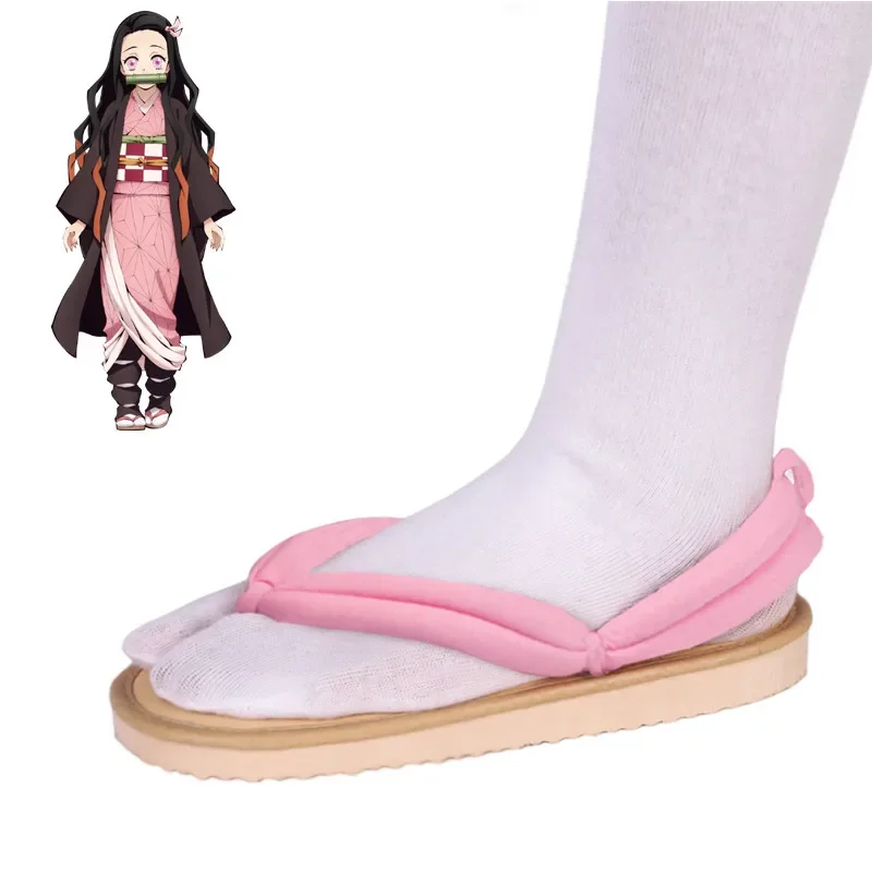 Anime demônio slayer cosplay sapatos kimetsu não yaiba kamado tanjirou tamancos sandálias kamado nezuko geta kochou chinobu chinelos