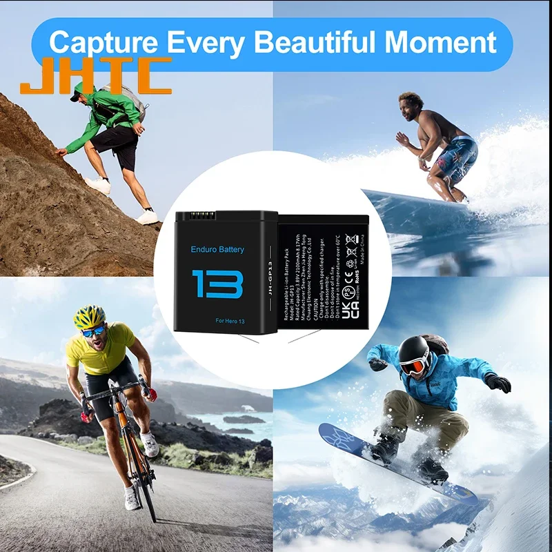 GoPro用バッテリー充電器,ヒーロー13ブラックバッテリー,スポーツカメラ,バッテリーアクセサリー
