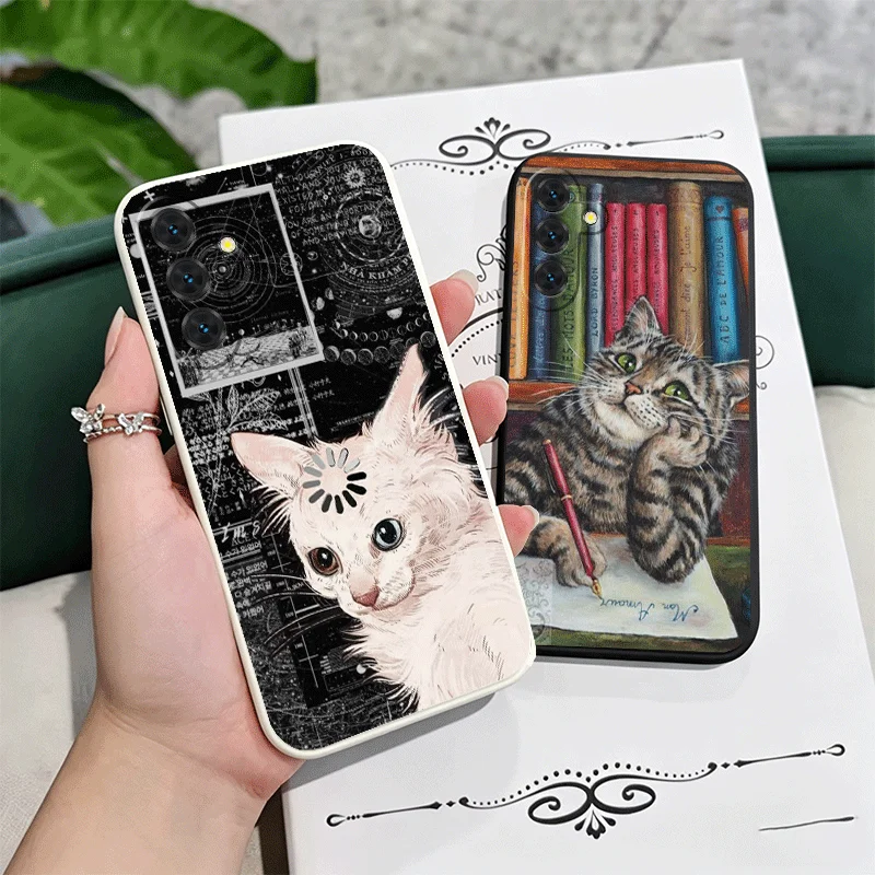 Funny Cats Fashion Style Soft Phone Case For Samsung A17 A16 A15 A14 A13 A57 A56 A55 A54 A53 A37 A26 A25 A24 A23 A36 A35 A34 A33