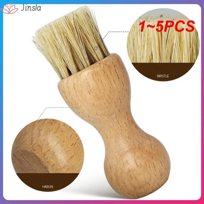 1~5PCS Shoe Polishing Brush Wood Color Durable Comfortable Beech Handle Easy To Clean Easy To Use Shoe Brush Waxing Brush Beech