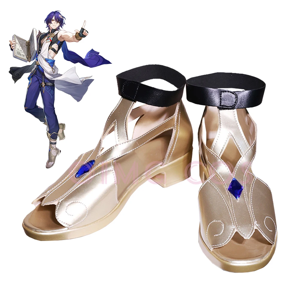 Sapatos de cosplay Dr. Ratio masculino, trilho estrela honkai, anime, estilo chinês, jogo de Halloween