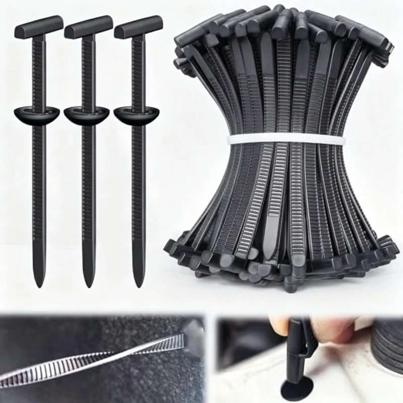 Fivela universal de nylon para cabos, laços com zíper resistentes com clipes, suporte para cintas de fio, envoltório, fixadores de carro, organizador