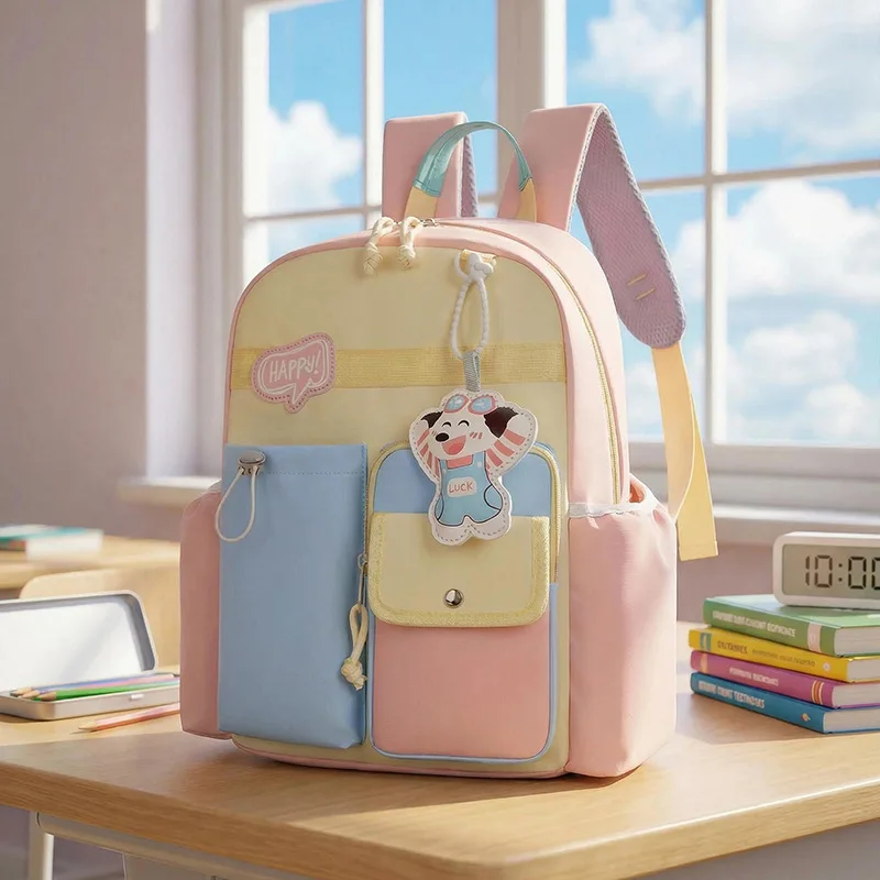Kids Backpack Boys and Girls Children School Bag Kindergarten Daypack Cartoon Pendant Lightweight Casual Rucksack for Travel