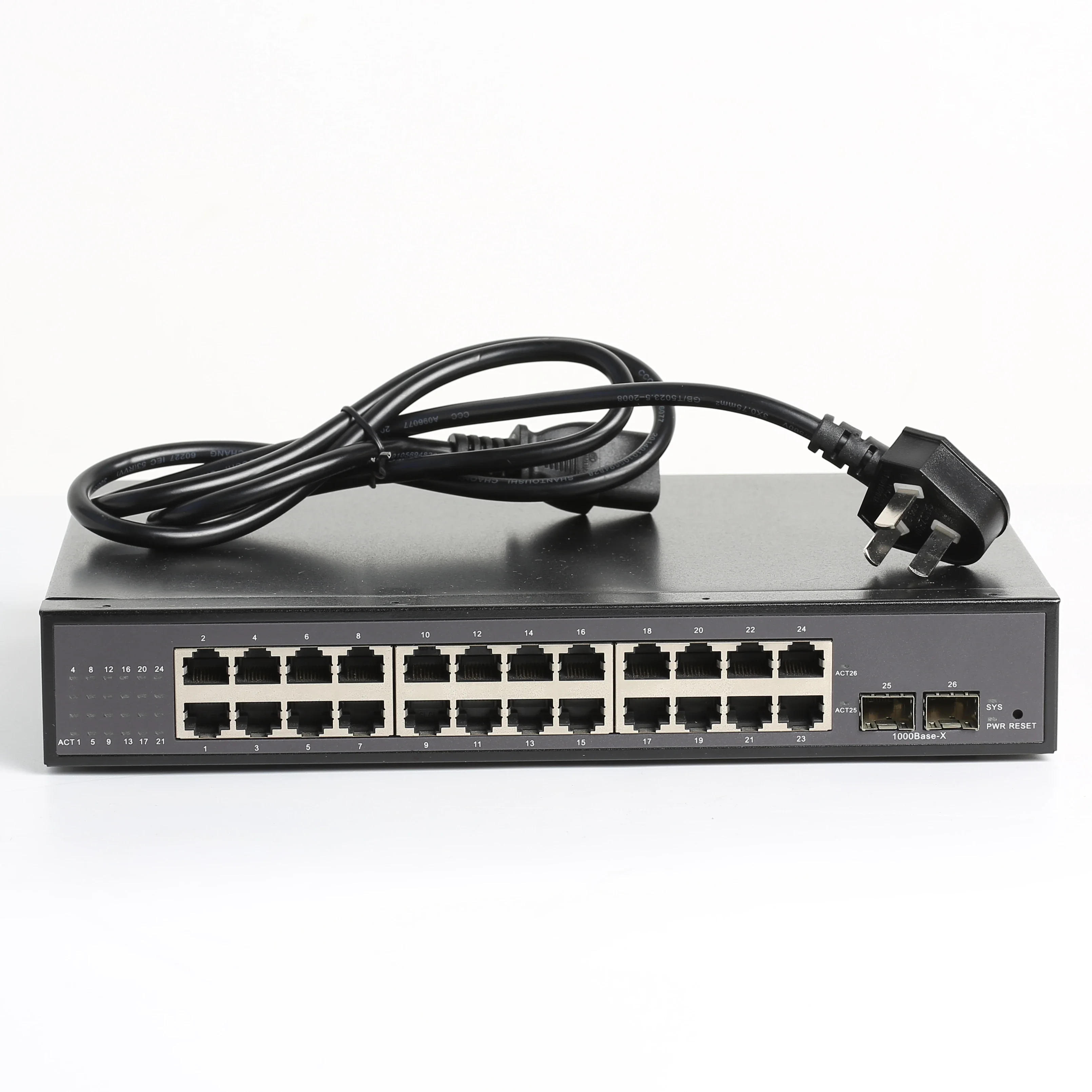 24 port ethernet switch with 2 1000M SFP uplink unmanaged