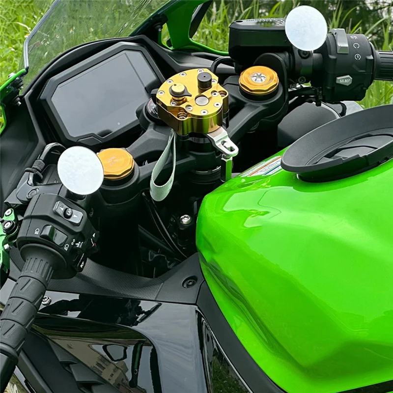 

Small Round Blind Spot Handlebar Mirror For Kawasaki ZX25R ZX4R Ninja 400 650 2012-2024 Motorcycle