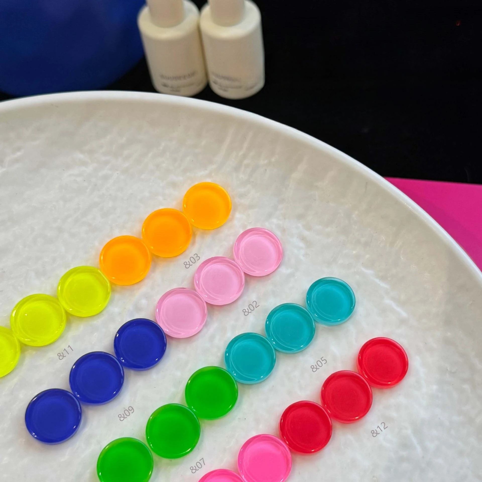 12Colors 15ml Dopamine Candy Colors Series Gel Nail Polish Semi Permanent UV/LED Gel Design Nail Art Manicure Varnish Supplies