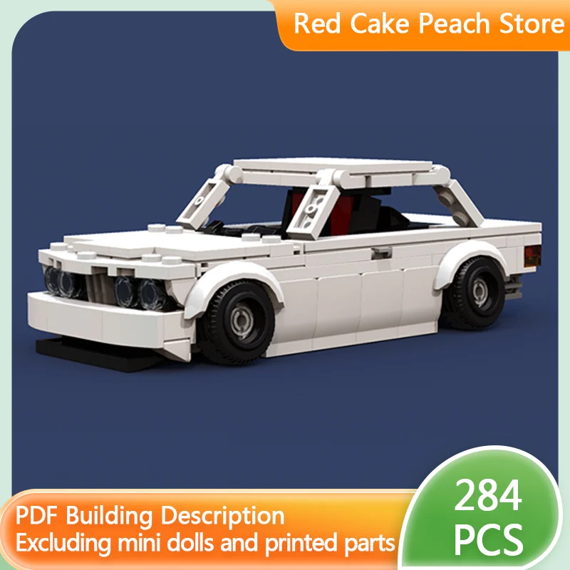 

Speed Racing Car Model MOC Building Bricks White Luxury Sedan Modular Technology Children Holiday Gifts Assemble Toys Suit